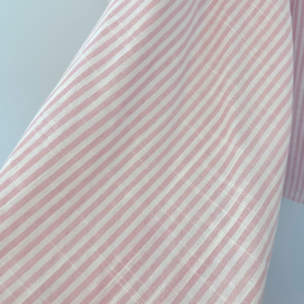 Revolve x Riller & Fount Kally Spaghetti Strap Pink & White Striped Mini XS - Picture 7 of 7